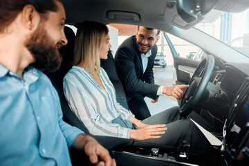 Car showroom. Buying, renting a car.