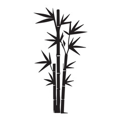 bamboo silhouette on a white background