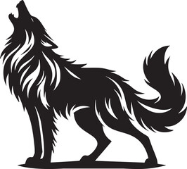 Howling Wolf in Monochrome