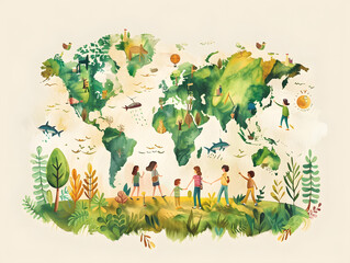 Inspiring Unity in Environmental Conservation: Powerful Illustrations