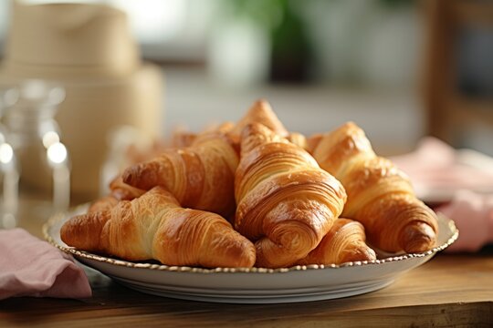 Baking croissant cookies. homemade delights for a scrumptious breakfast or as snacks