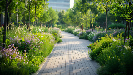 A beautiful urban green space that promotes biodiversity