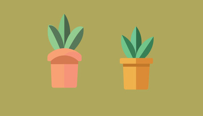 homey pot plant vector design 