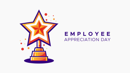 Employee appreciation day. Brilliant illustration with appreciation award concept featuring trophy vector illustration. employee appreciation trophies