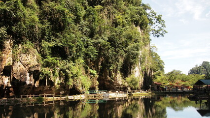 Beautiful scenery of a mountain and a mirror lake