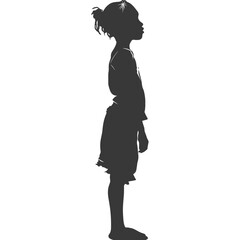 Silhouette african girl black color only