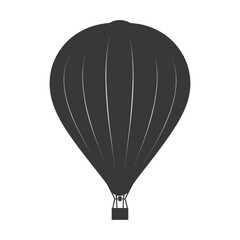 Naklejka premium Silhouette air balloon black color only