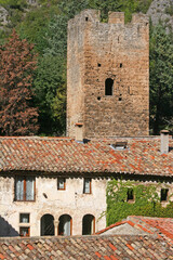 Abbaye  Saint Guilhem le Désert, église, monastère,  , village Languedoc , Gorges de l'Hérault, village médiéval, Cévennes, Occitanie, Sud de la France