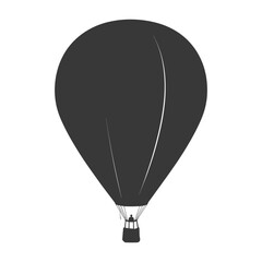 Obraz premium Silhouette air balloon black color only