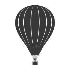 Silhouette air balloon black color only