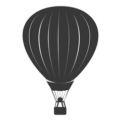 Obraz premium Silhouette air balloon black color only
