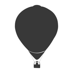 Silhouette air balloon black color only