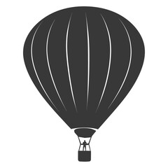 Obraz premium Silhouette air balloon black color only