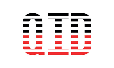 QID three initial letter iconic line negative space minimal logo design vector template. monogram, abstract, wordmark, business, typography, minimalist, brand, company, flat, modern, unique, simple