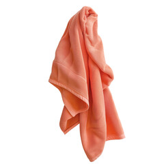 orange towel on transparent background