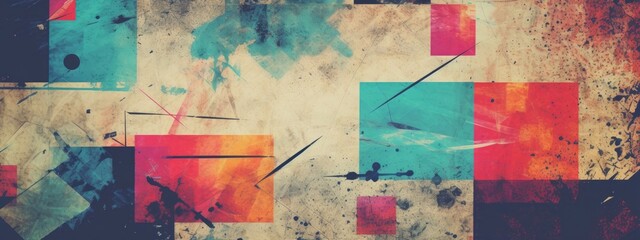 vintage grunge colorful collage background. Different textures and shapes. Art background