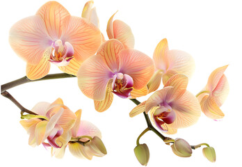 Fototapeta na wymiar A Orchid isolated on transparent background. PNG file