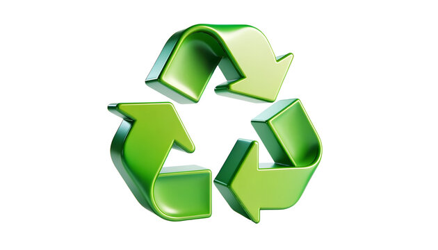 Realistic recycling symbol
