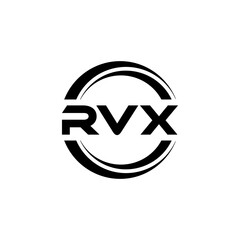 RVX letter logo design with white background in illustrator, vector logo modern alphabet font overlap style. calligraphy designs for logo, Poster, Invitation, etc.