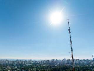 Foto aérea da região de Pinheiros em São Paulo, proxima ao cemitério do Araxá e tambem da...