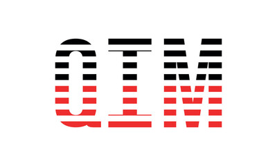 QIM three initial letter iconic line negative space minimal logo design vector template. monogram, abstract, wordmark, business, typography, minimalist, brand, company, flat, modern, unique, simple