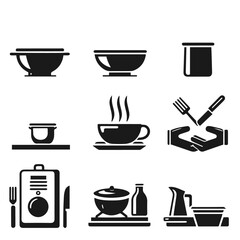 Obraz premium set of bowls, jug ,etc Vector isolated on white background 