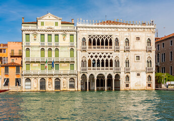 Ca d'Oro palace on Grand canal in Venice, Italy