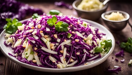 Cole Slaw Salad of red cabbage
