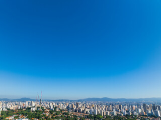 Foto aérea da região de Pinheiros em São Paulo, proxima ao cemitério do Araxá e tambem da avenida Paulista