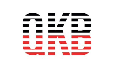 QKB three initial letter iconic line negative space minimal logo design vector template. monogram, abstract, wordmark, business, typography, minimalist, brand, company, flat, modern, unique, simple