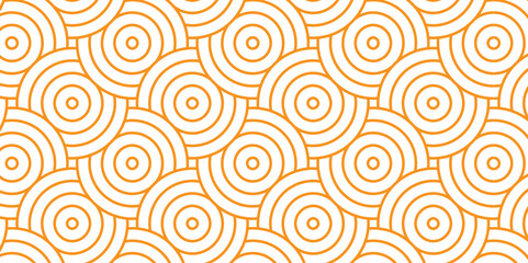 Fototapeta na wymiar Minimal diamond geometric waves spiral pattern and abstract circle wave line. brown seamless tile stripe geomatics create retro square line backdrop pattern background. Overlapping Pattern.