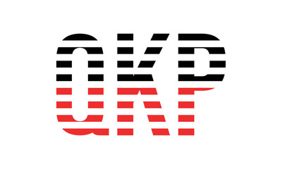 QKP three initial letter iconic line negative space minimal logo design vector template. monogram, abstract, wordmark, business, typography, minimalist, brand, company, flat, modern, unique, simple