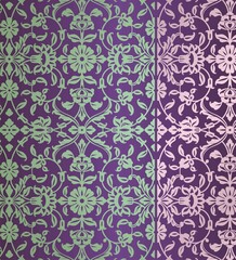 wedding card design, traditional paisley floral pattern , royal India	