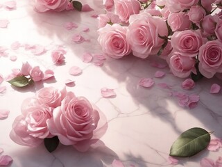 Roses in the room. AI generated illustration