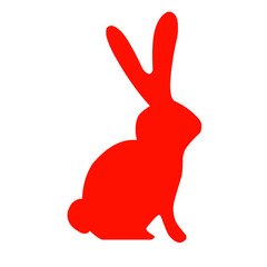 Red Rabbit Silhouette