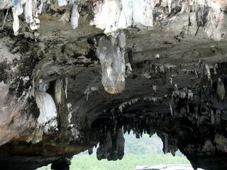 Stalactite in the cave at Phuket Bay Thailand
