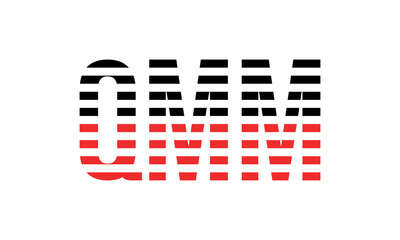 QMM three initial letter iconic line negative space minimal logo design vector template. monogram, abstract, wordmark, business, typography, minimalist, brand, company, flat, modern, unique, simple