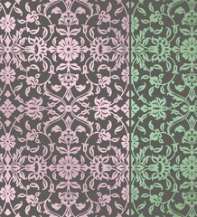 wedding card design, traditional paisley floral pattern , royal India	