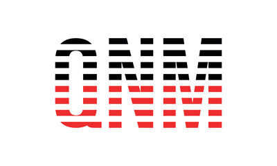 QNM three initial letter iconic line negative space minimal logo design vector template. monogram, abstract, wordmark, business, typography, minimalist, brand, company, flat, modern, unique, simple
