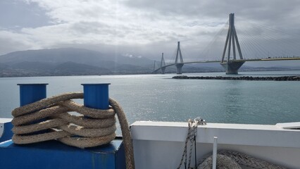 bridge of rio antirio in patra greece