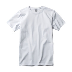 A plain white T-shirt isolated on transparent background, png