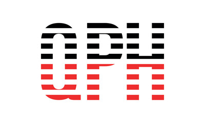 QPH three initial letter iconic line negative space minimal logo design vector template. monogram, abstract, wordmark, business, typography, minimalist, brand, company, flat, modern, unique, simple