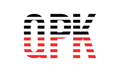 QPK three initial letter iconic line negative space minimal logo design vector template. monogram, abstract, wordmark, business, typography, minimalist, brand, company, flat, modern, unique, simple