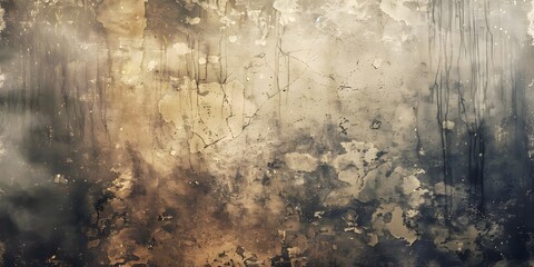 a banner with the texture of a cracked concrete wall in the grunge style, covered with an abstract network of cracks, painted in a gray-beige tone,a graphic and web design concept,