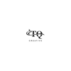 Initial TQ logo beauty salon spa letter company elegant