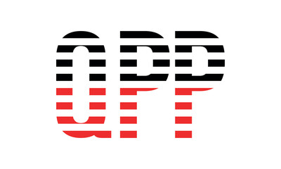 QPP three initial letter iconic line negative space minimal logo design vector template. monogram, abstract, wordmark, business, typography, minimalist, brand, company, flat, modern, unique, simple