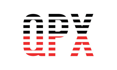 QPX three initial letter iconic line negative space minimal logo design vector template. monogram, abstract, wordmark, business, typography, minimalist, brand, company, flat, modern, unique, simple