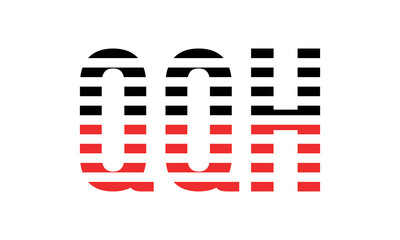 QQH three initial letter iconic line negative space minimal logo design vector template. monogram, abstract, wordmark, business, typography, minimalist, brand, company, flat, modern, unique, simple