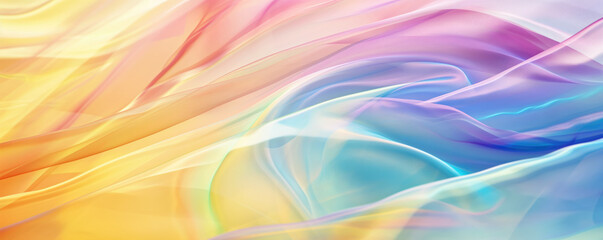 Fototapeta premium Abstract rainbow prism color waves background. Generative AI