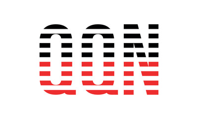 QQN three initial letter iconic line negative space minimal logo design vector template. monogram, abstract, wordmark, business, typography, minimalist, brand, company, flat, modern, unique, simple